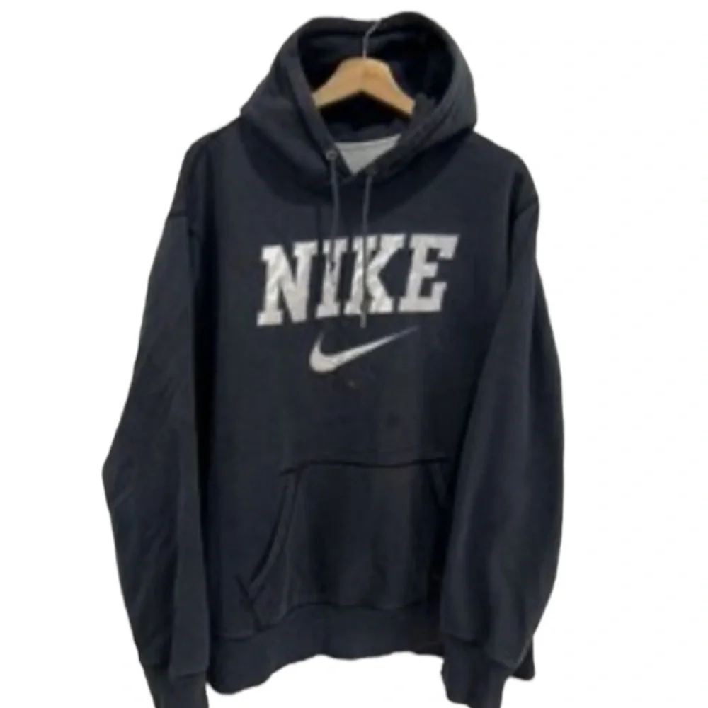 Nike Swoosh Spellout Black Sweatshirt Sz XXL Men - Picture 7 of 8